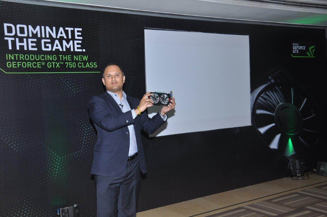 Nikhil Kohli, GeForce Business Head, NVIDIA, introducing the GeForce GTX 750 Ti and GTX 750 graphics cards in India