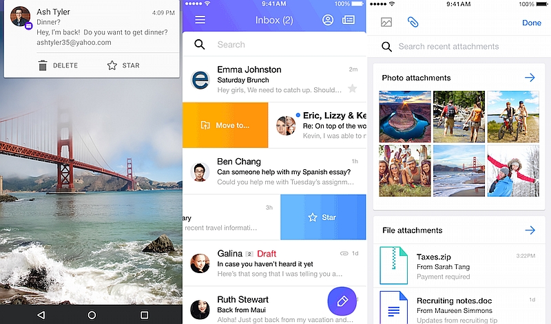 Yahoo Mail app for Android and iOS updated,Brings in Swipe Feature