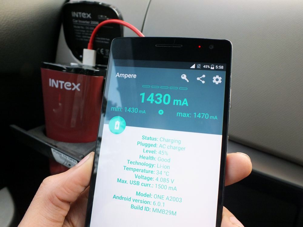 Intex DC-200 Car Interver(Charger) - Charging Phone - Power Output