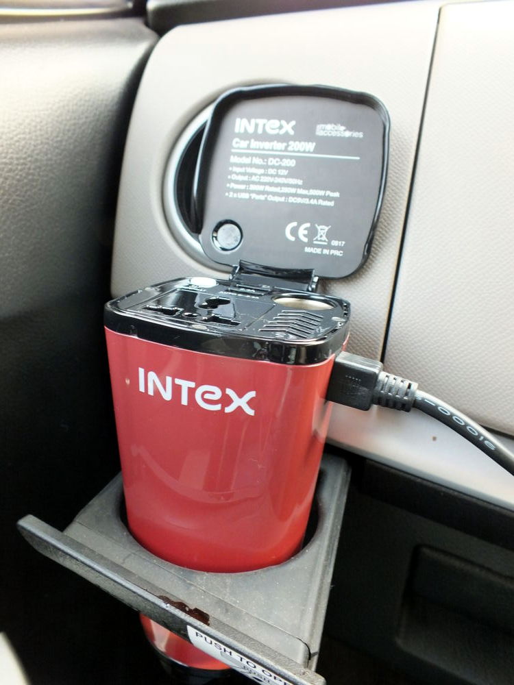 Intex DC-200 Car Inverter (Charger) review - in car